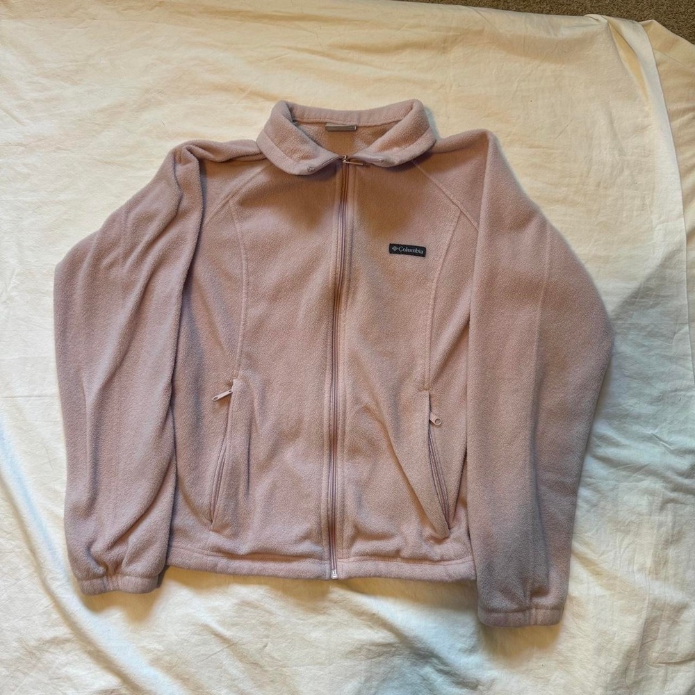 Columbia pink fleece jacket Women's Size XL